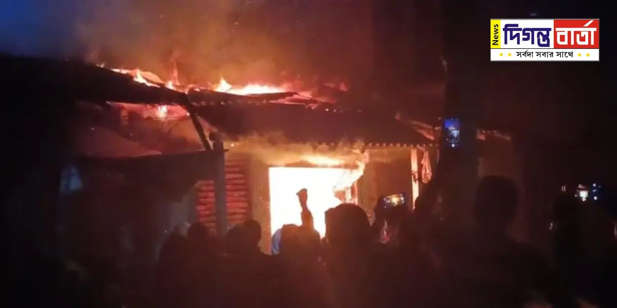 Fire in Raidighi Market