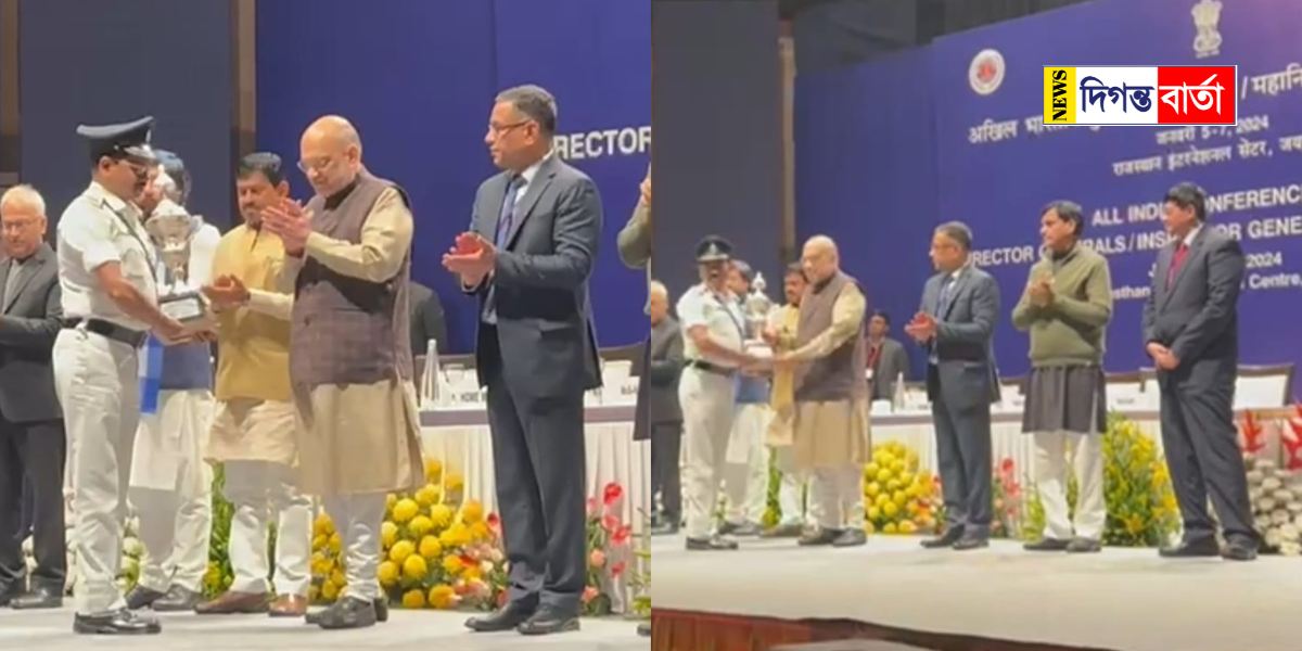 Best Police Station Trophy-Home Minister Amit Shah-Dibyendu Das