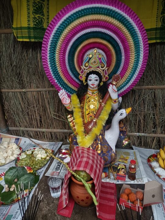 গ্রেটার বঙাইগাঁও প্রেস ক্লাবে দেবী সরস্বতী পূজার আয়োজন।