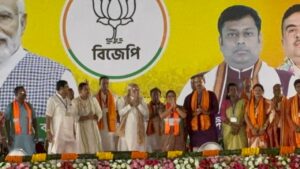 বারুইপুরে নির্বাচনী জনসভায় বিদায়ী প্রধানমন্ত্রী।