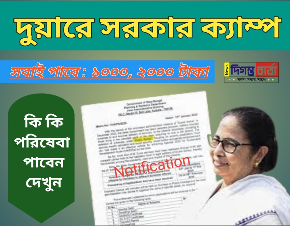 মোট ৩৭টি পরিষেবা মিলবে দুয়ারে সরকার ক্যাম্পে।