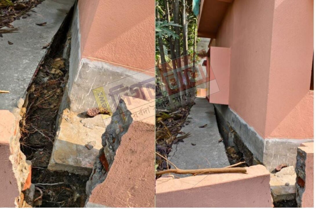 কোলকাতার পর এবার বাড়ি হেলে পড়ায় চাঞ্চল‍্য হুগলিতে।
