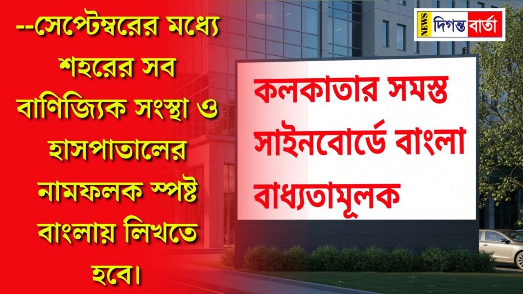 Bengali is mandatory on all signboards in Kolkata
